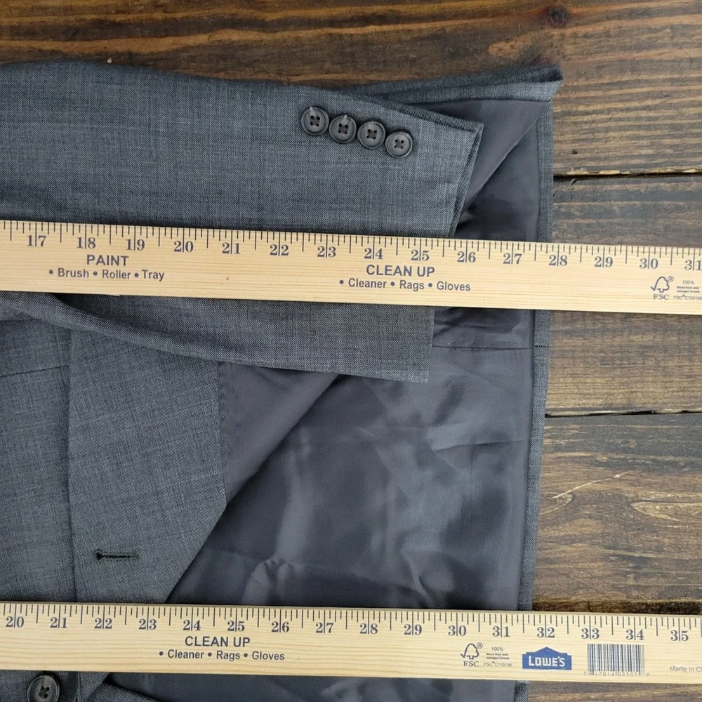 Lauren Ralph Lauren Men's Sport Coat Blazer Two Button Gray Sharkskin‎ Wool 50R